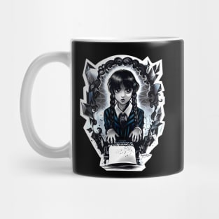 Black Obsidian Typewriter Wednesday Mug